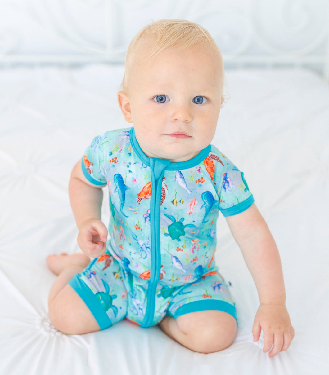 Ocean Oasis Shorts Romper