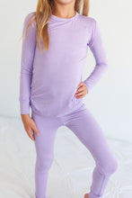 Load image into Gallery viewer, Lavender Lillies Long Sleeve 2 Piece Pjs
