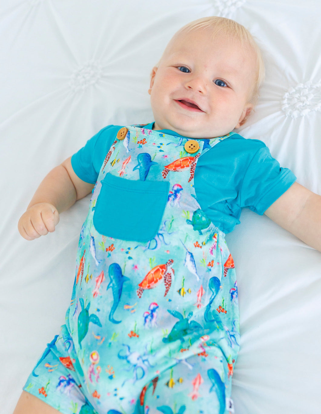 Ocean Oasis Short Overalls