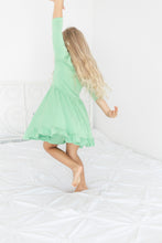 Load image into Gallery viewer, Grassy Green Girls Dress with bottoms
