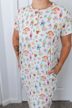 Load image into Gallery viewer, Garden Gnomes Short sleeve Women&#39;s nightgown
