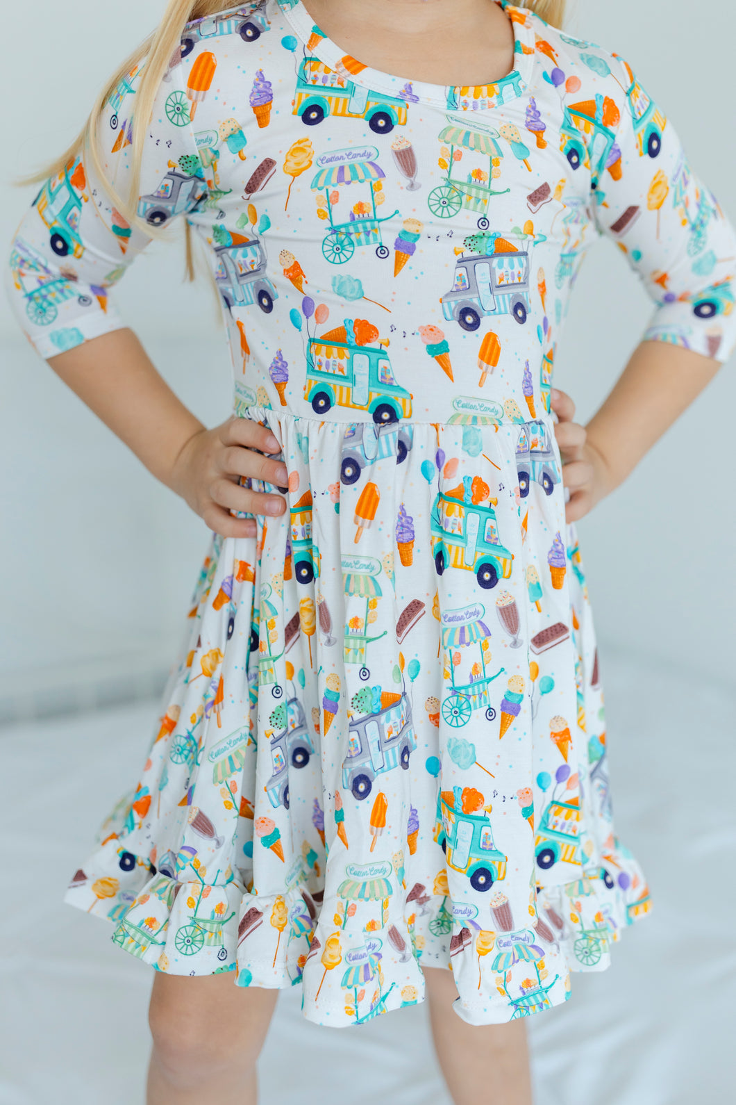 Ice Cream Girls Dress with bottoms