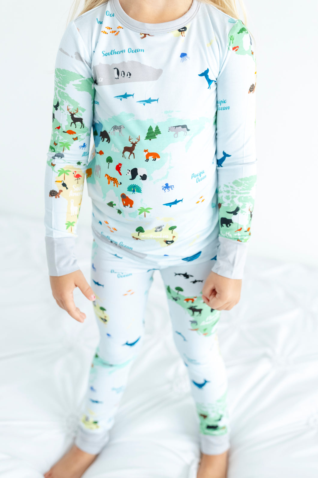 World Map Long Sleeve Pjs