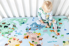 Load image into Gallery viewer, World Map Long Sleeve Romper
