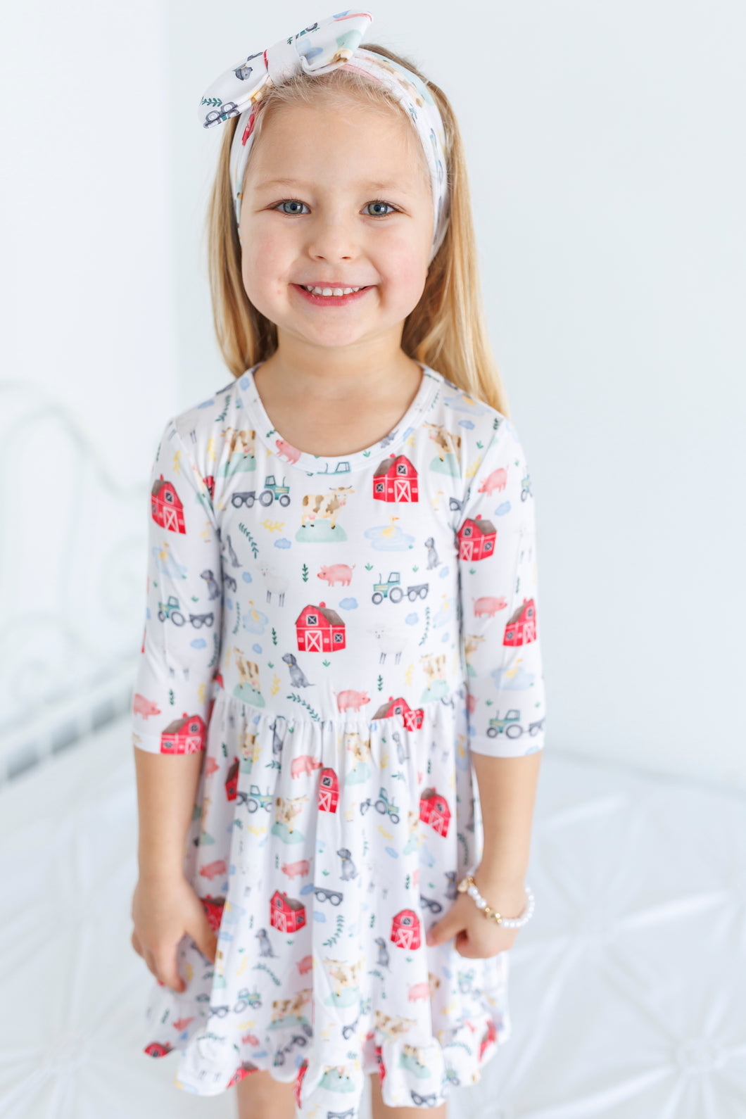 Friendly Farm Girls Dress with bottoms