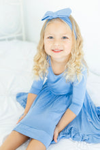 Load image into Gallery viewer, Steele Blue Girls Dress with bottoms
