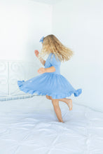 Load image into Gallery viewer, Steele Blue Girls Dress with bottoms
