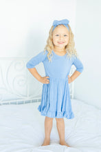 Load image into Gallery viewer, Steele Blue Girls Dress with bottoms
