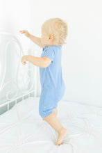 Load image into Gallery viewer, Steel Blue Shorts Romper
