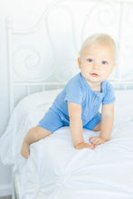 Load image into Gallery viewer, Steel Blue Shorts Romper

