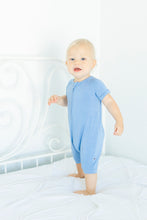 Load image into Gallery viewer, Steel Blue Shorts Romper

