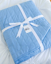 Load image into Gallery viewer, Steele Blue quilted Blanket
