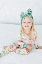 Load image into Gallery viewer, Barnyard Besties Green Plaid Big Bow Headband
