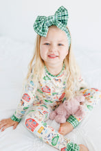 Load image into Gallery viewer, Barnyard Besties Green Plaid Big Bow Headband
