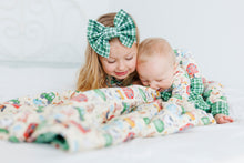 Load image into Gallery viewer, Barnyard Besties Green Plaid Big Bow Headband
