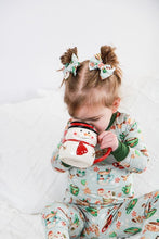 Load image into Gallery viewer, Grey Cocoa Cups Bamboo Alligator Clip Bows
