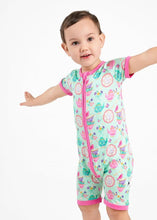 Load image into Gallery viewer, Tea Three Shorts Romper
