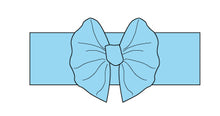 Load image into Gallery viewer, Solace Skies Light Blue Big Bow Headband
