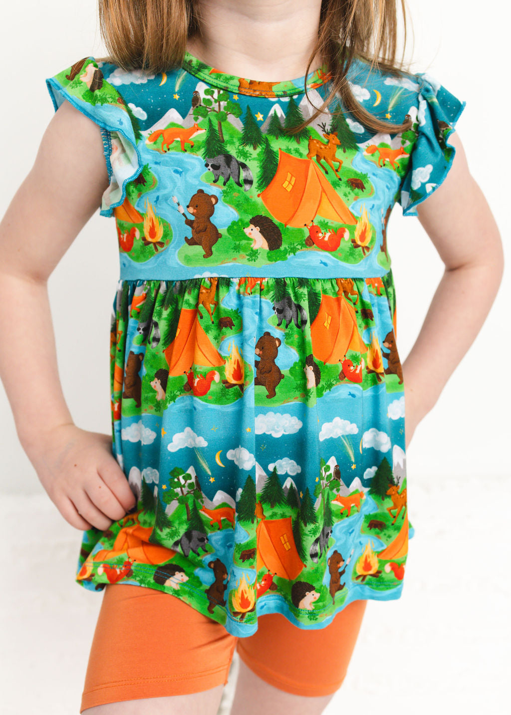 Camping Critters 4-Piece Peplum Set