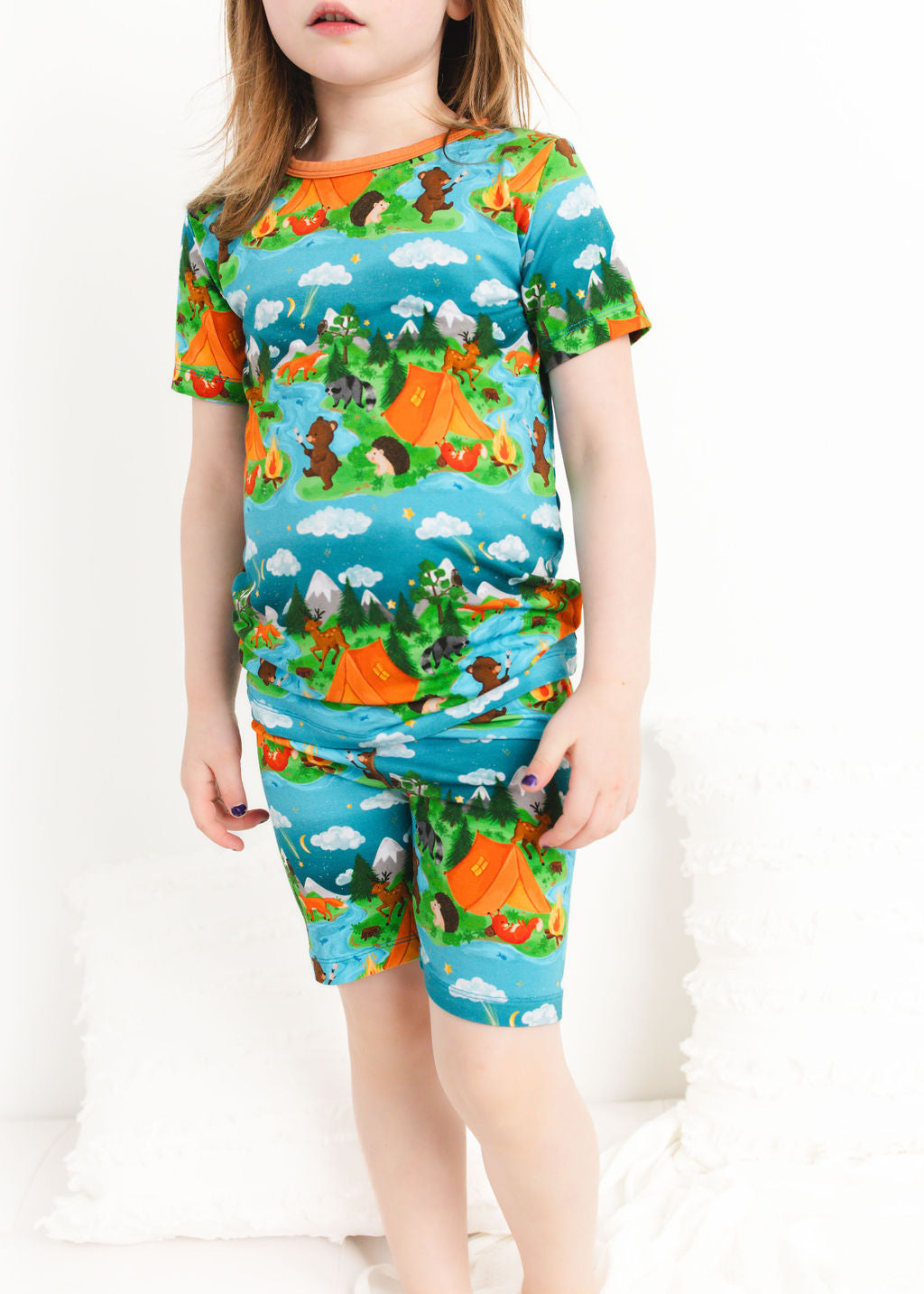 Camping Critters 2-Piece Shorts Pjs