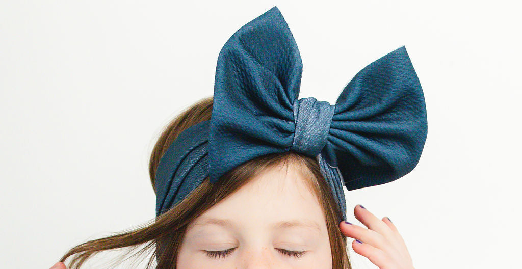 Stormy Sky Big Bow Headband