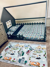 Load image into Gallery viewer, Tiny Town Twin Fitted Sheet Plus Pillowcase
