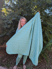 Load image into Gallery viewer, Minty Mint Quilted Blanket
