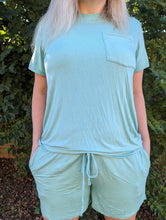 Load image into Gallery viewer, Minty Mint short bottom pjs
