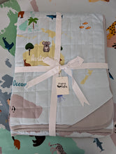 Load image into Gallery viewer, World Map Adult Quilted Blanket
