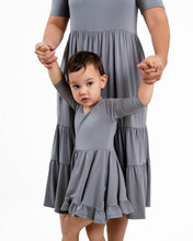 Load image into Gallery viewer, Groovy Grey Girls Dress with bottoms
