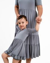 Load image into Gallery viewer, Groovy Grey Girls Dress with bottoms
