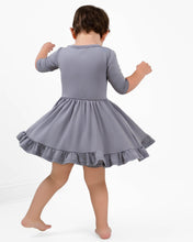Load image into Gallery viewer, Groovy Grey Girls Dress with bottoms
