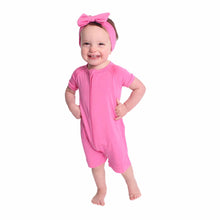 Load image into Gallery viewer, Pretty Pink Shorts Romper
