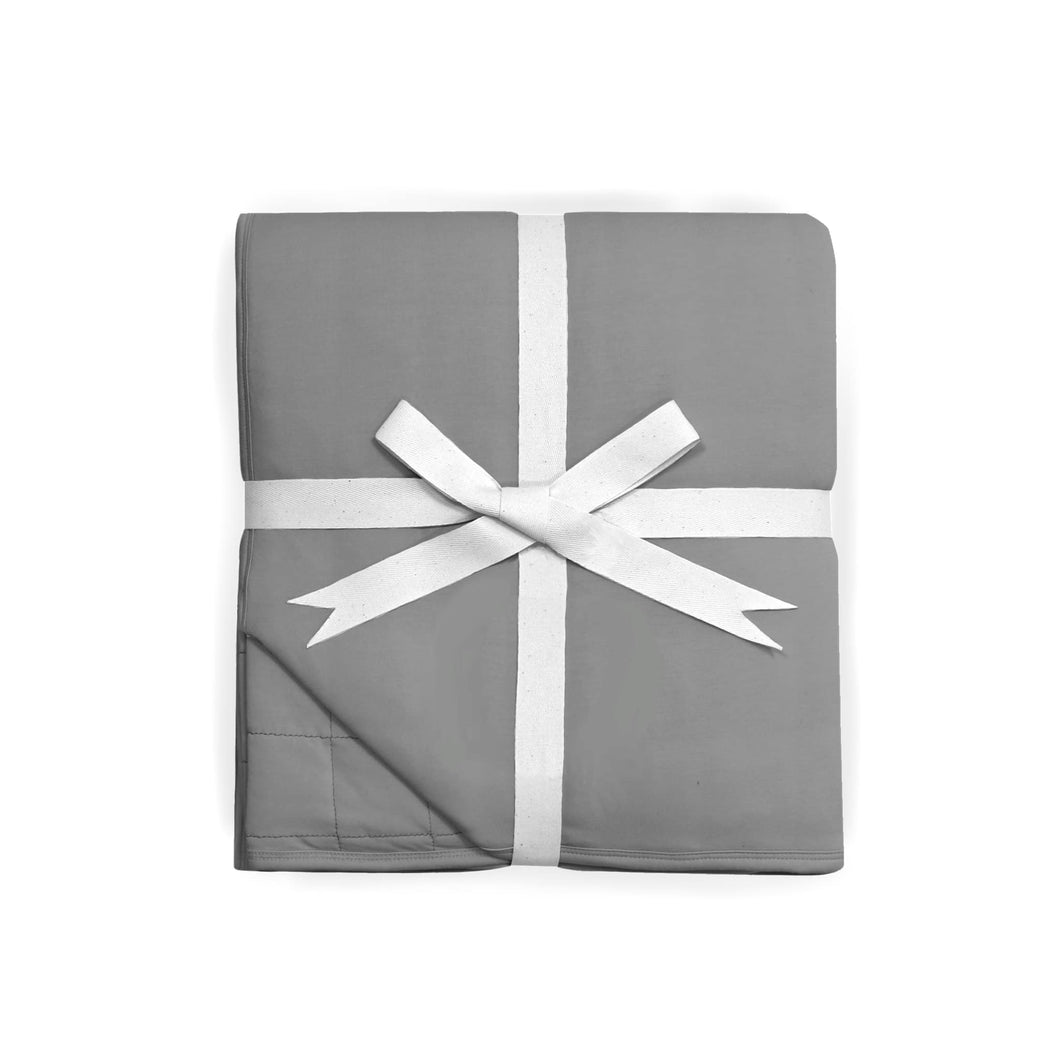 Groovy Grey Quilted Blanket