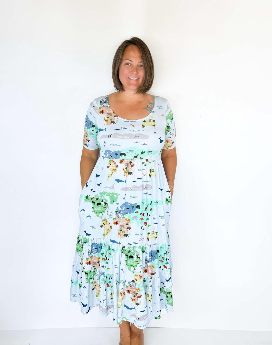 World Map Women's Maxi Dress