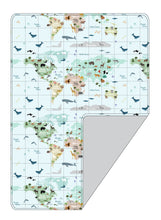 Load image into Gallery viewer, World Map Adult Quilted Blanket
