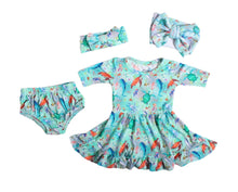 Load image into Gallery viewer, Ocean Oasis Girls Dress with bottoms
