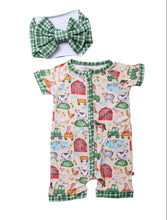 Load image into Gallery viewer, Barnyard Besties Shorts Romper
