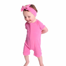 Load image into Gallery viewer, Pretty Pink Shorts Romper
