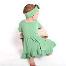 Load image into Gallery viewer, Grassy Green Girls Dress with bottoms
