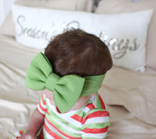 Load image into Gallery viewer, Christmas Green  Stripes Bamboo Headband
