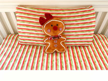 Load image into Gallery viewer, Christmas Stripes Twin Fitted Sheet Plus Pillowcase
