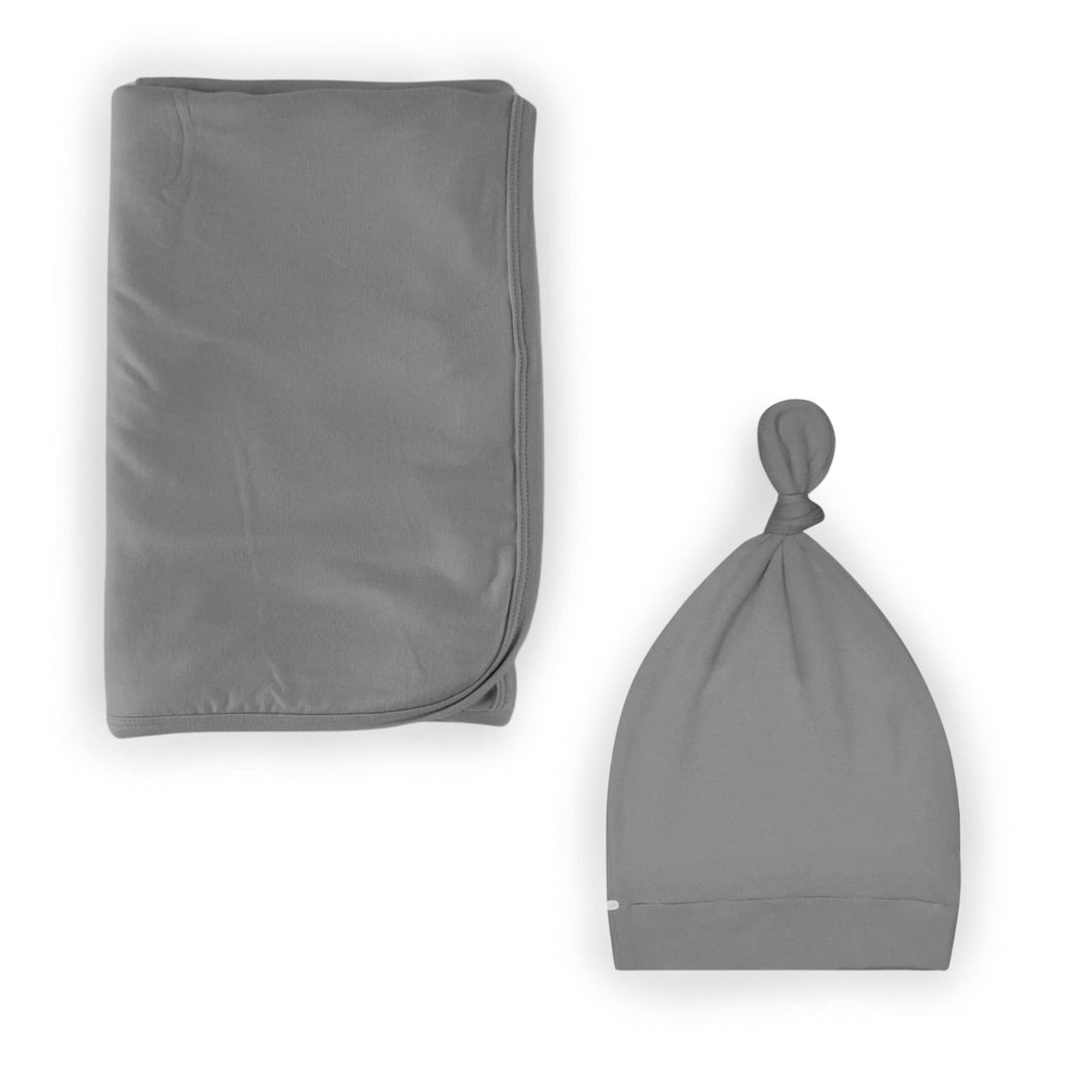 Groovy Grey Swaddle with Hat