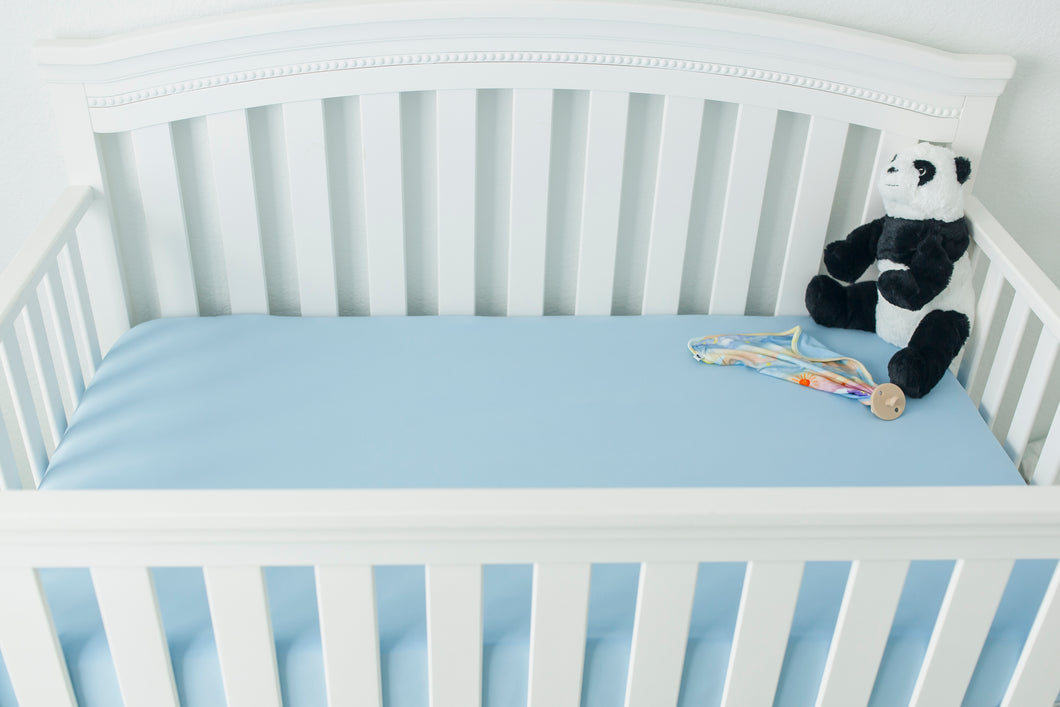 Sky Blue  Crib Sheet