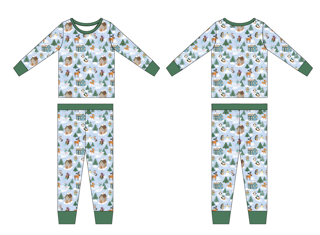 Snowy slopes 2-Piece Long Sleeve Pjs