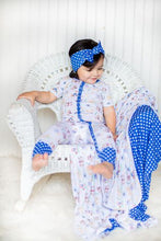 Load image into Gallery viewer, Nursery Rhymes Blue Dots Headband
