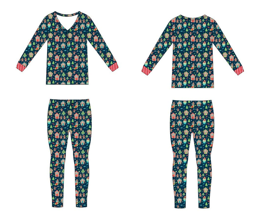 Gingerbread Women's Long Sleeve Pjs