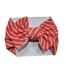 Load image into Gallery viewer, Red with white stripes Big Bow Headband
