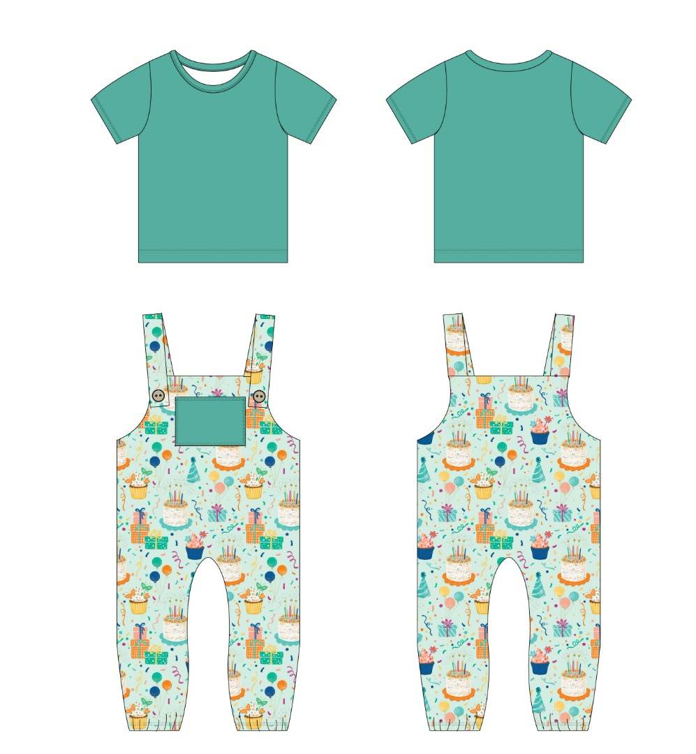 Birthday Bash 2-Piece Overalls