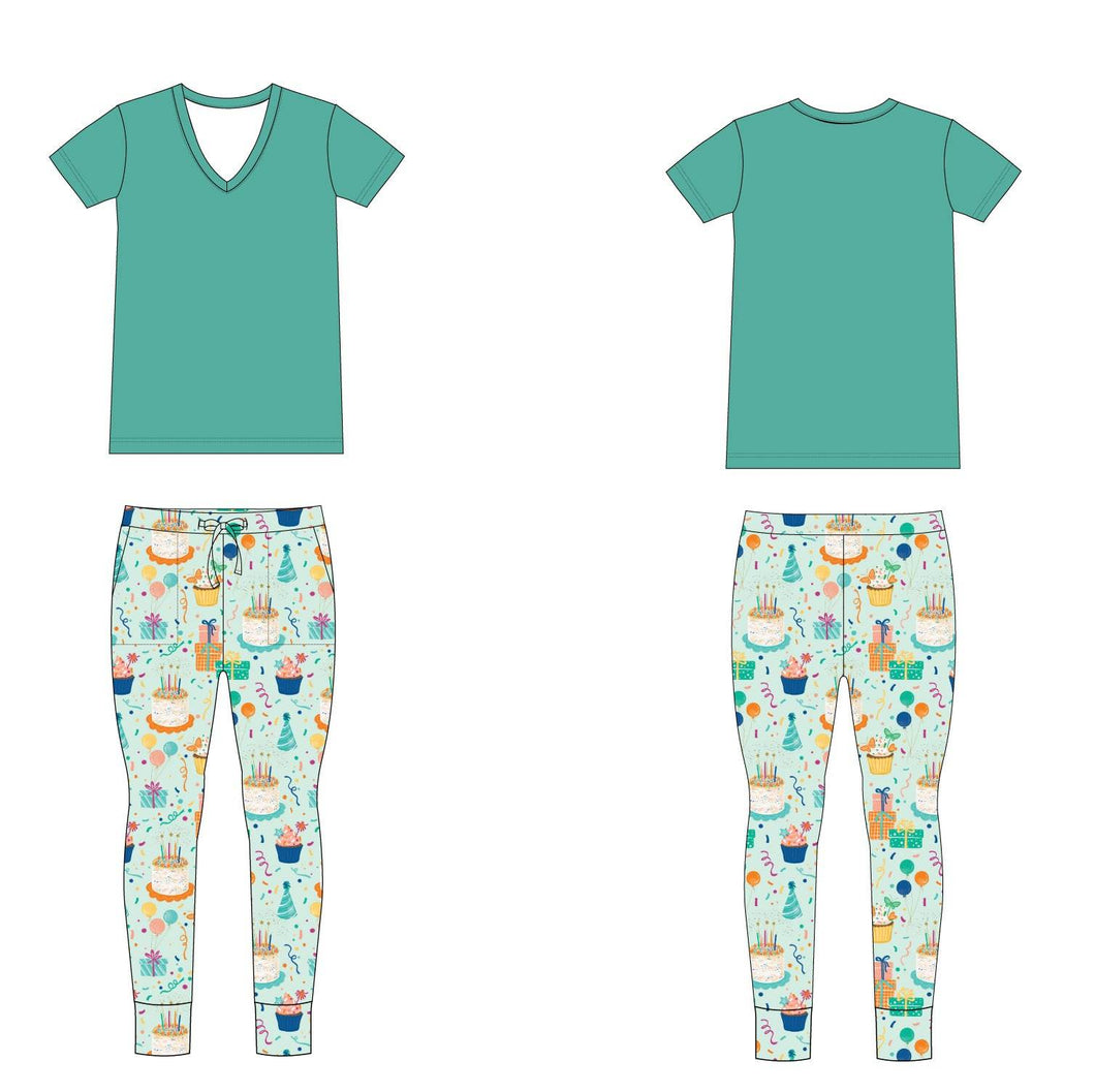 Birthday Bash Women's Short Sleeve Pjs